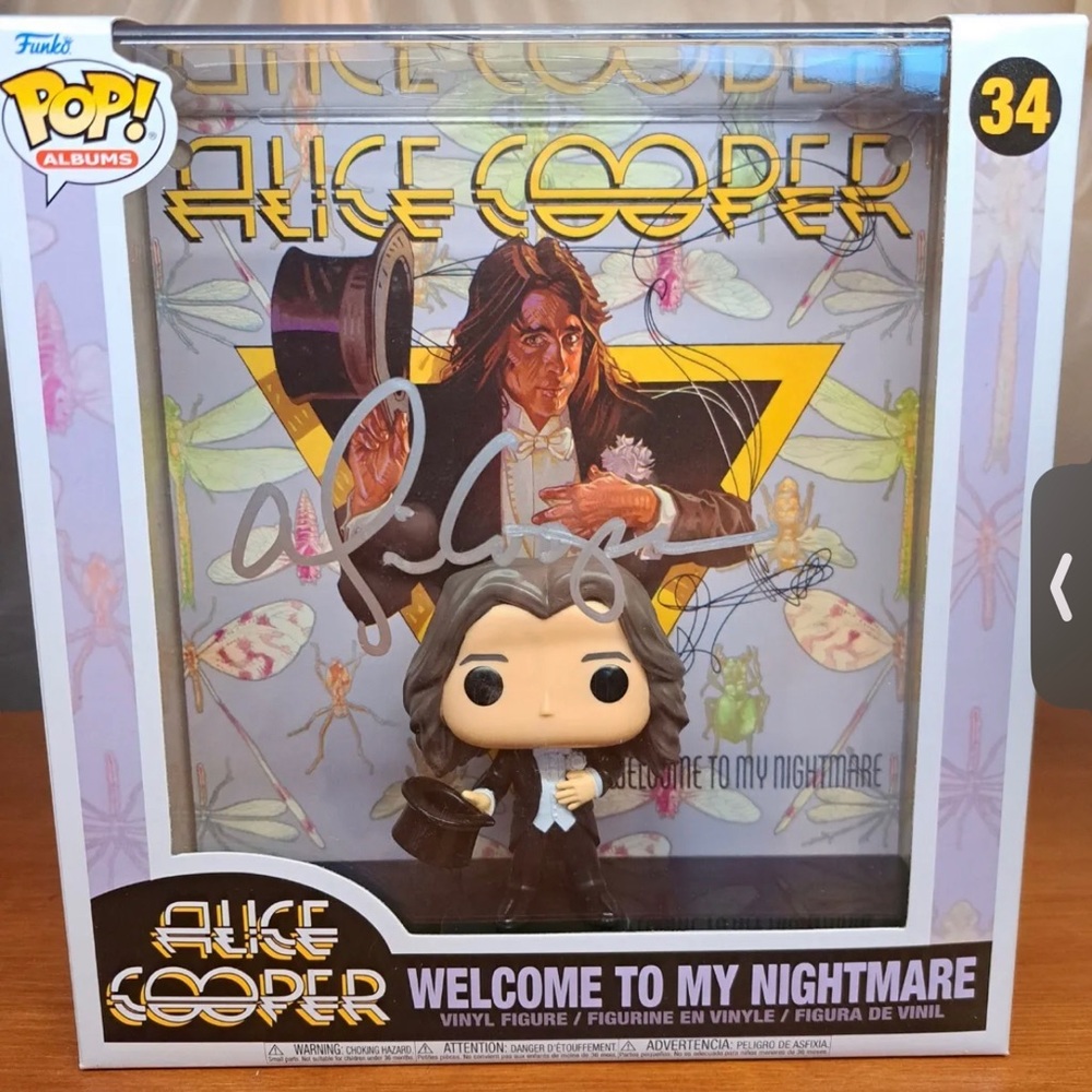 Alice cooper funky pop autographed